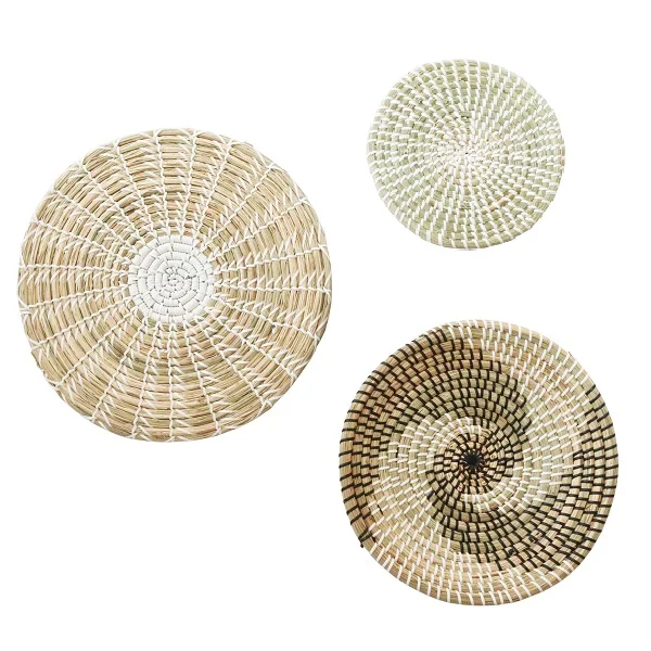 Круглая круглая кружевная настенная Подвеска из соломы для дома, гостиной, столовой, украшение для стен, оптовая продажа по индивидуальному заказу