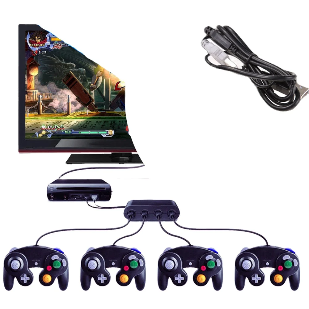 4 порта USB контроллер адаптер для геймкуб Nintendo Wii U/переключатель/PC