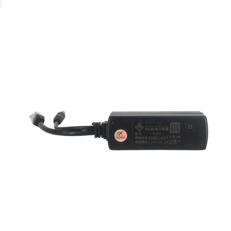 48V to 12V Active Isolated PoE Splitter IEEE802.3af/at 12v 2a Waterproof Gigabit POE Splitter for IP Camera