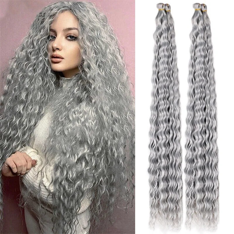Deep Wave Crochet Hair Bohemian Style Deep Twist 20inch 28inch Synthetic Braid Ocean Wave Extension Crochet Deep Curly Hair