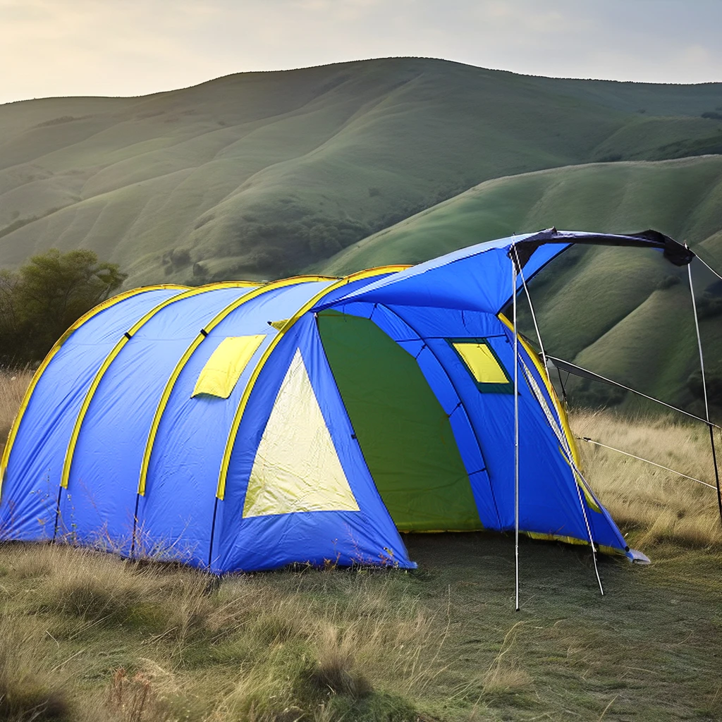 Wind Valley Portable 5-6 Person Aluminum Pole Outdoor Family Camping Tent Tunnel Style