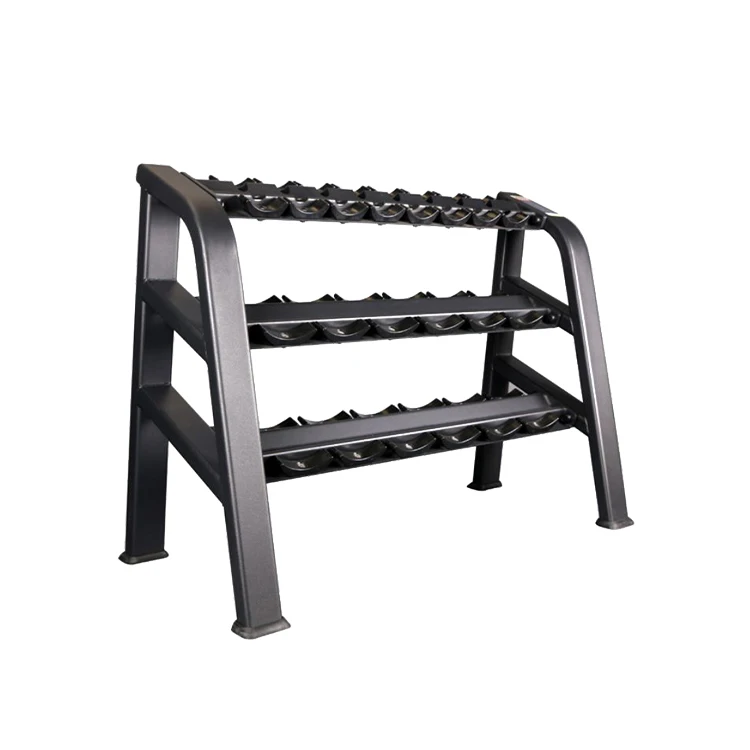 Custom Gym Used 3 Tier dumbbell set rack For Sale