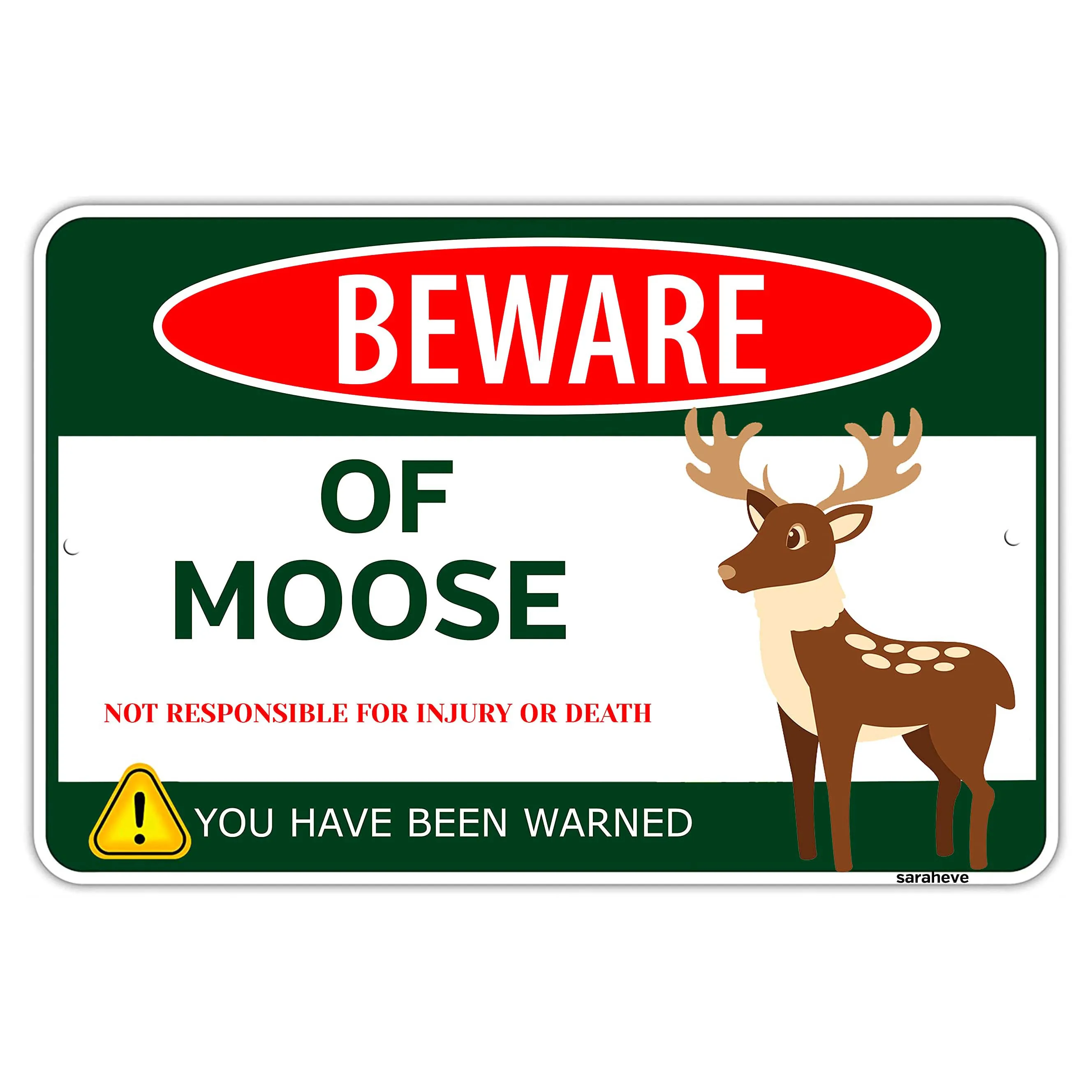 Moose Metal Tin Signs Garage Wall Decoration Vintage Metal Poster Car Motorcycle Power Tools Retro Metal Stickers Outdoor Signs