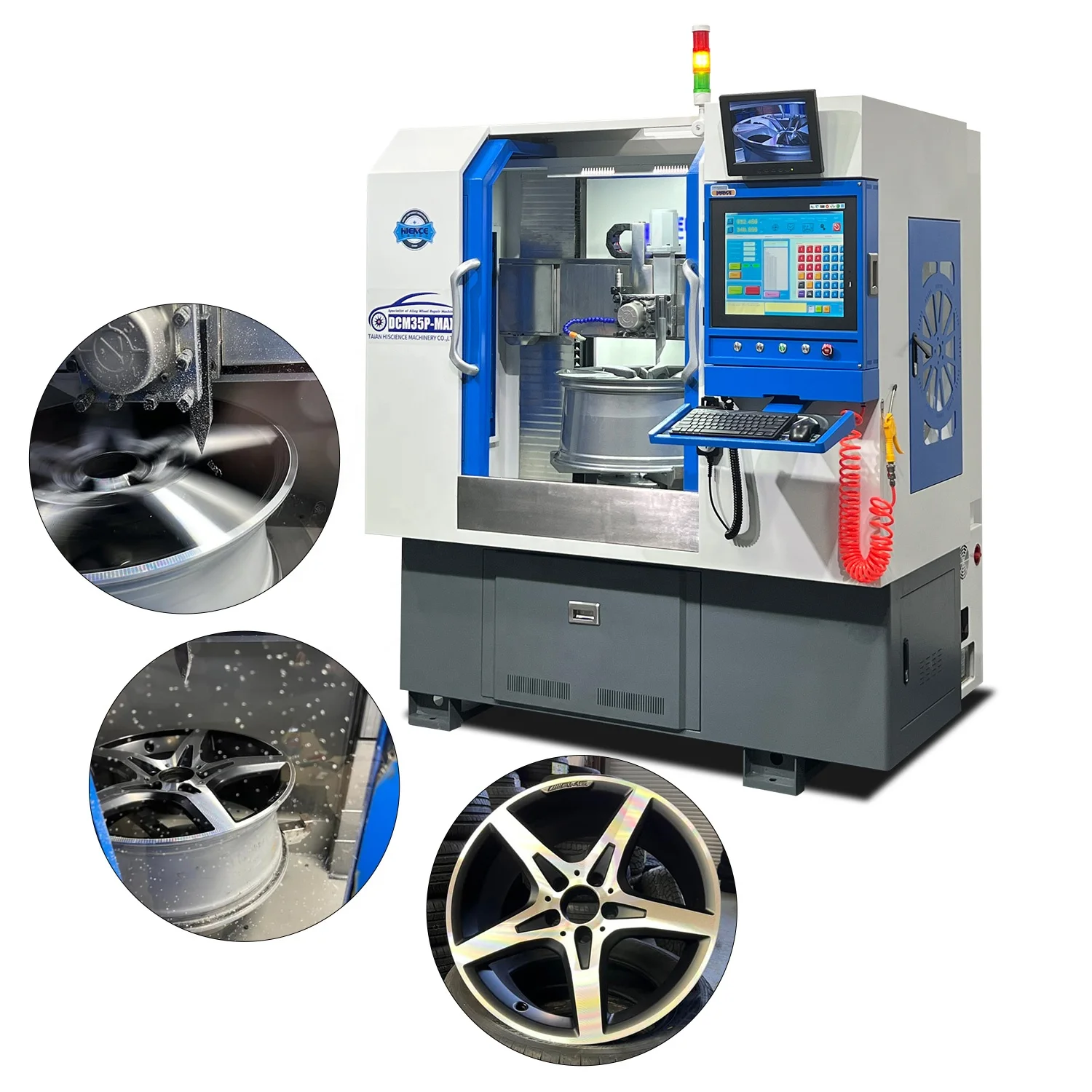 Wheel Repair Lathe Diamond Cut Car Alloy Wheel Rim Repair CNC Lathe Machine DCM35P-MAX