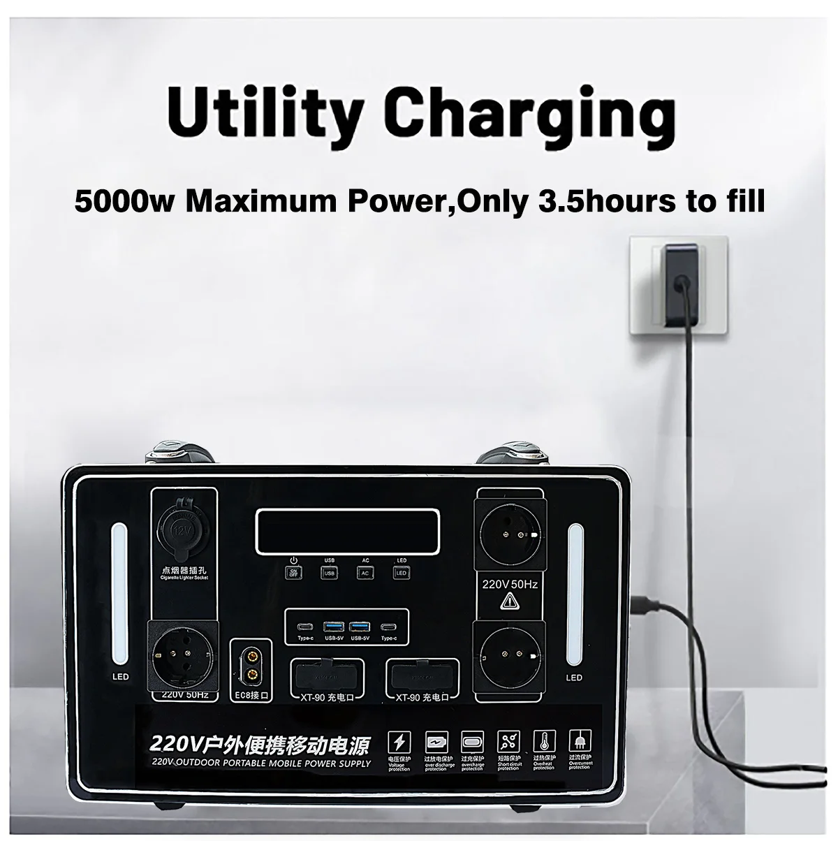 Hot sales 5000W solar power system portable solar generator solar energy system with lithium battery