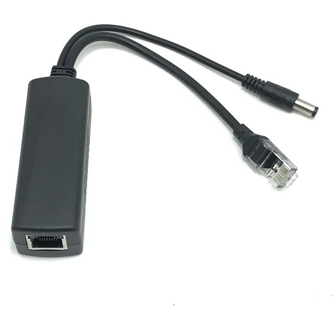 Network Power Over Ethernet 10/100M Mini 12 / 24 / 48V POE Splitter with RJ45 Ports