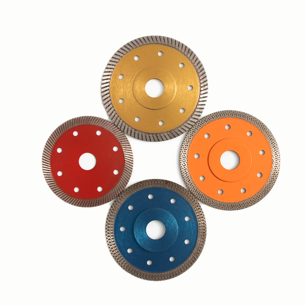 Factory Hot Pressed Ultra Thin Turbo Mesh Flange Diamond Saw Blade Cutting Disc for Porcelain Tiles Ceramic