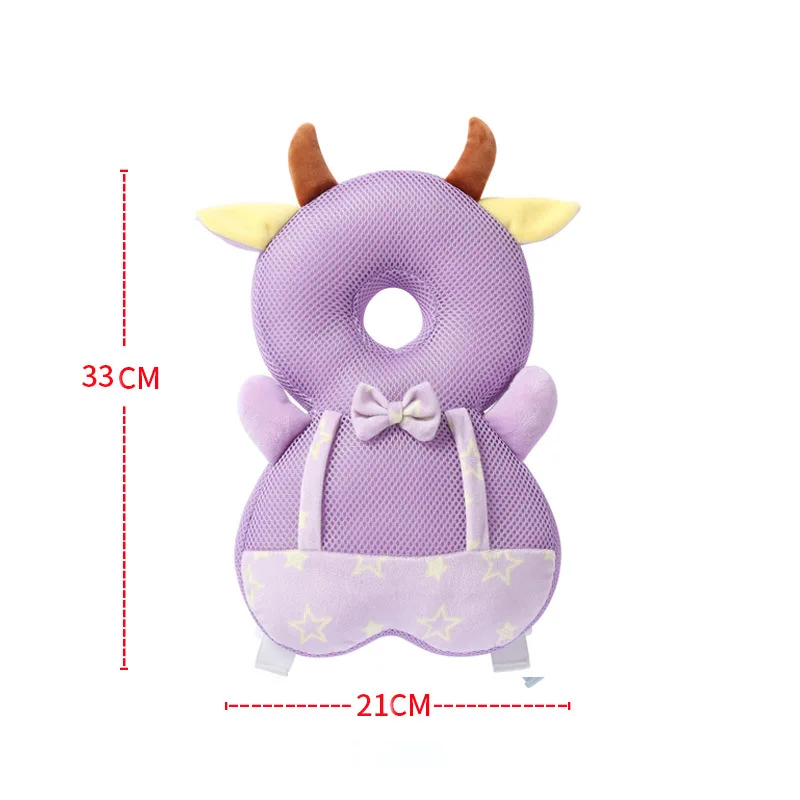 Hot sale cartoon design customized soft breathable quality baby anti-fall safety pillow
