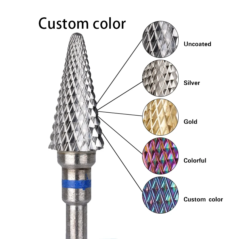 Factory Price 4mm 5-In-1 Nail Drill Bits for Smooth Quick Gel Polish Removal Salons