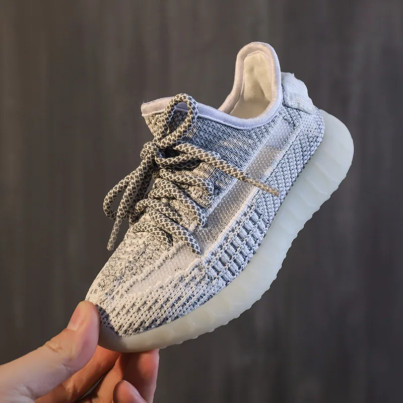 2021 Boys Girls Fashion Brand Reflective Sneakers Toddler/Little/Big Kid Lace Up Slip On Casual Trainers Children School Shoes