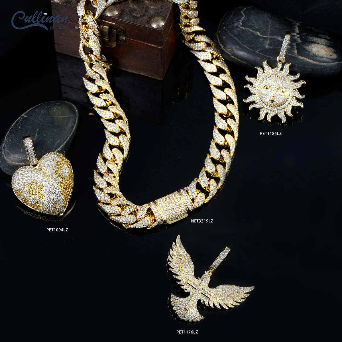 Custom 18K Gold Necklace Pendant 925 Cadena Hip Hop Iced Out Jewelry Bling VVS Moissanite Diamond Miami Cuban Link Chain Men