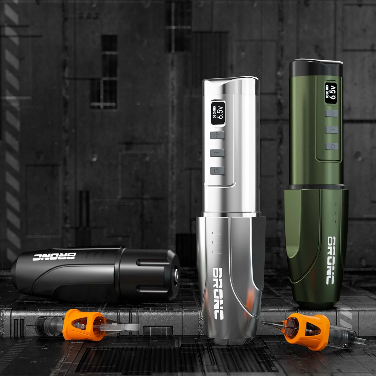 BRONC Wireless Pen Tattoo Wireless Rotary Machine Use Swiss Motor With Double Battery