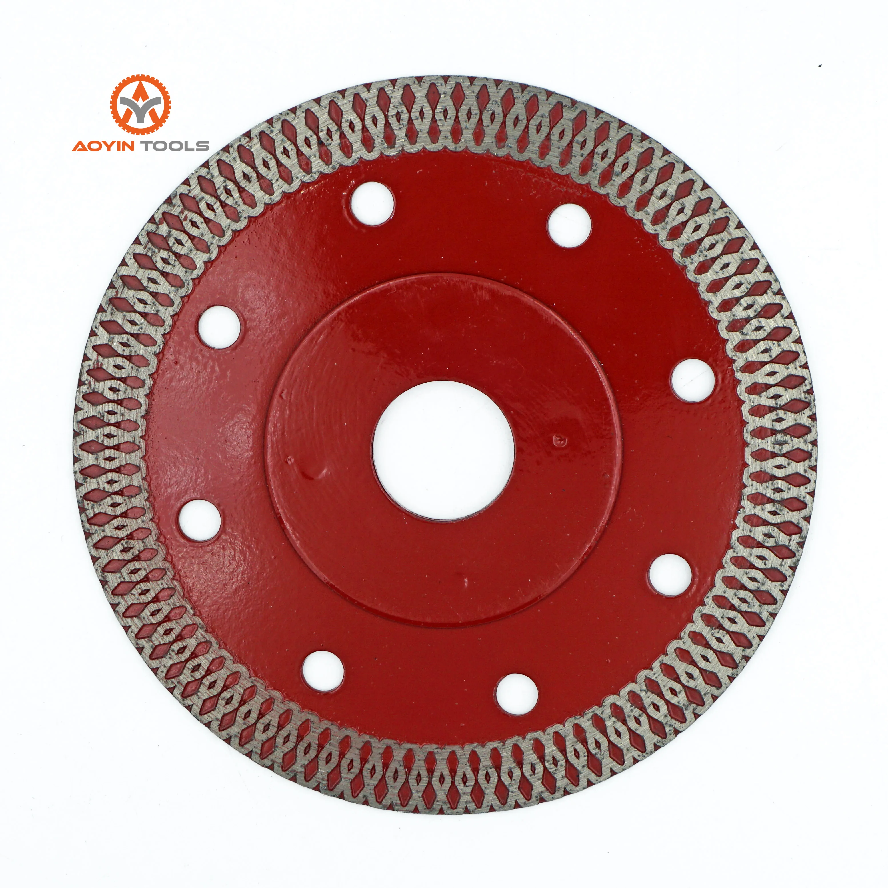 Wholesale China Premium 115mm 4.5 Inch Red Diamond Turbo Rim Saw Blade Disc for Cutting Marble Ceramic Porcelain