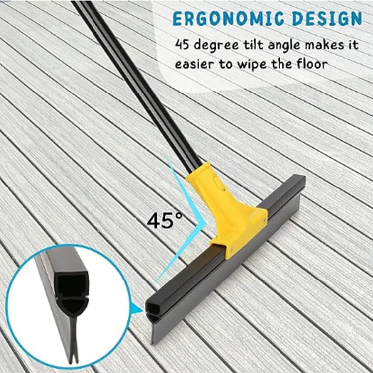 Professional Floor Scrubber Squeegee  Plastic brush Rubber Broom