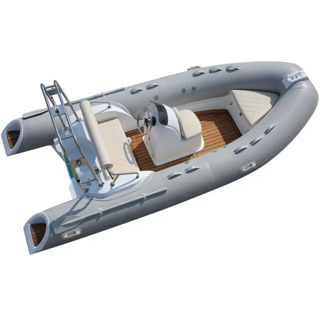CE 4.3m China Hypalon Sport RIB Boat Fiberglass Hull New Inflatable Fishing Boat with Motor Cheap RIB430 Rowing Boat