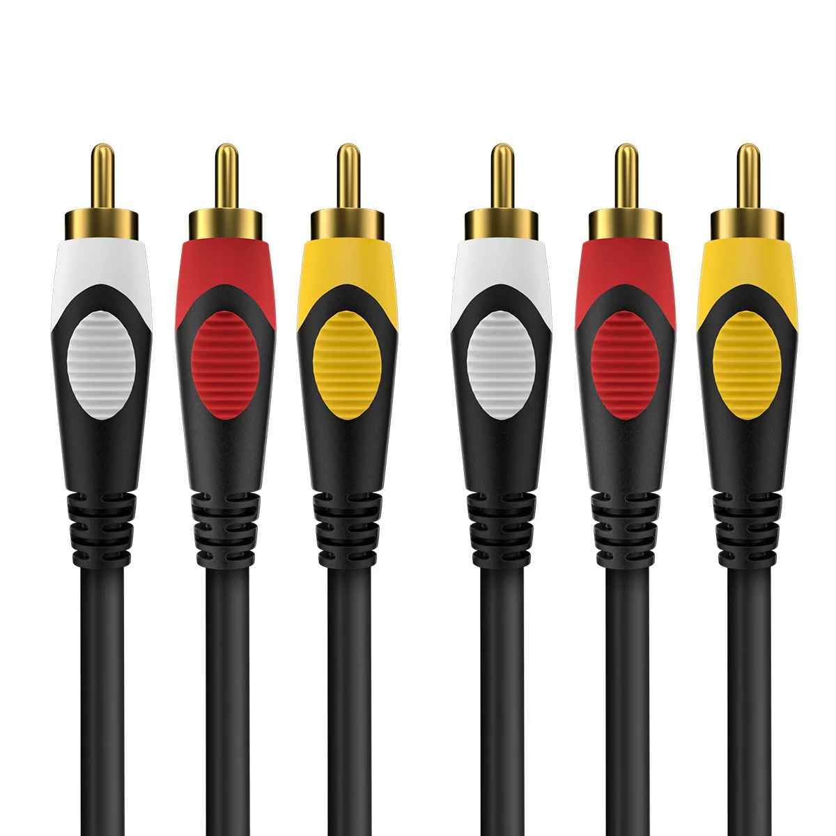 High Quality Gold-platedRCA Video cable 3M  3RCA-3RCA Male to Male Cable for AV connector