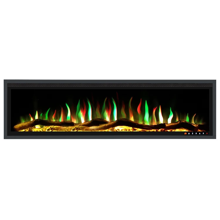 50 inches 3d led decor master fire flame thin frame wall mounted recessed electric fireplace