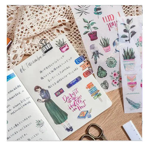 23 Styles Creative Washi Paper Decorative Sticker Cartoon Sticker for Planner Diary Scrapbook Mobile Phone DIY Stationery