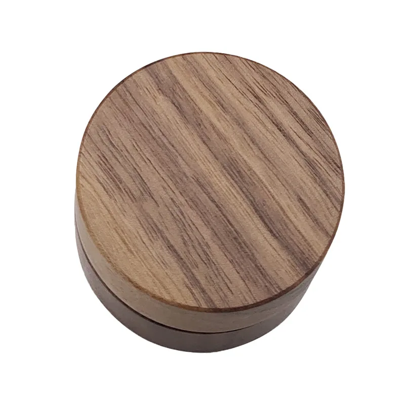 beech wood round Cosmetic Cream Jars Luxury walnut Cosmetic Packaging 10g 15ml 25g 30g beech wood Aluminum Jar With Bamboo Lid