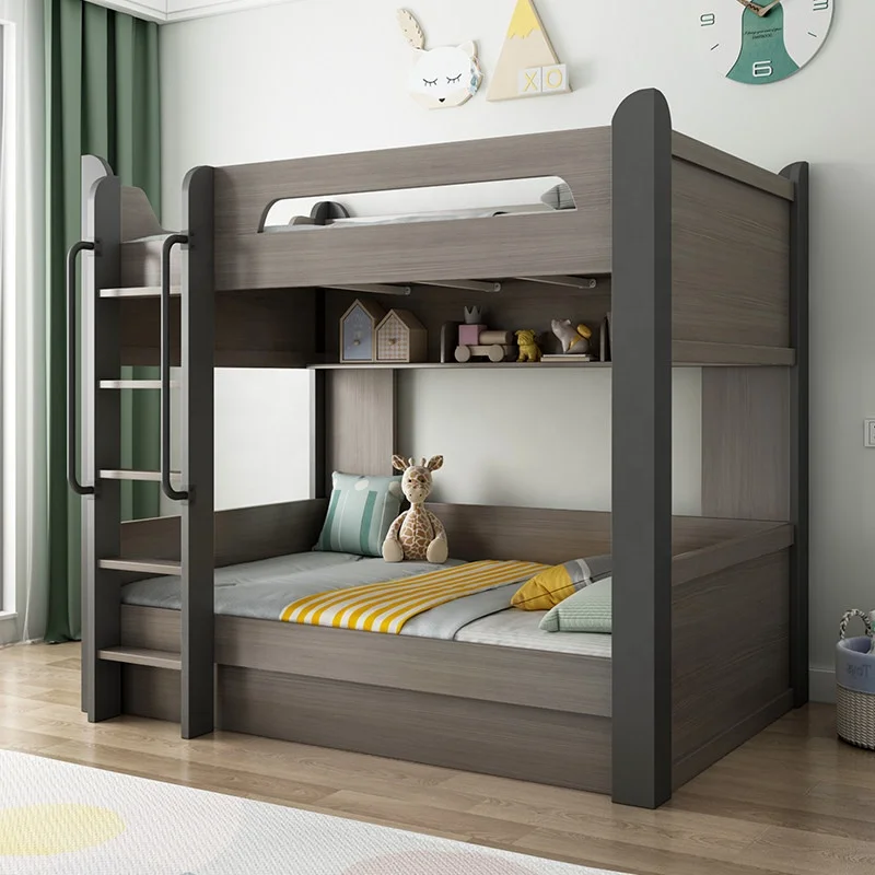 Teens Wood Storage Bedroom Home Wooden Furniture Set Hostel Teenage Toddler Twin Loft Children Girl Bunk Bed For Kids