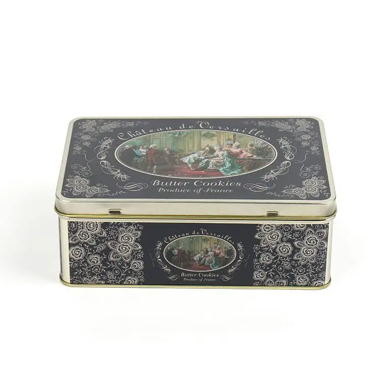 
Rectangle shape custom cheap high quality small plain tin metal box 
