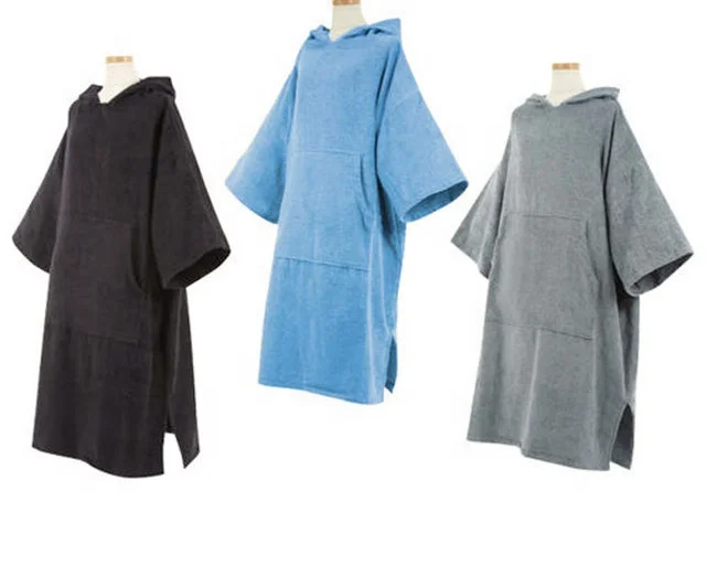 2021 дешевая оптовая продажа высокое качество 100% бамбук однотонная махровая вышивка окрашенная пончо для