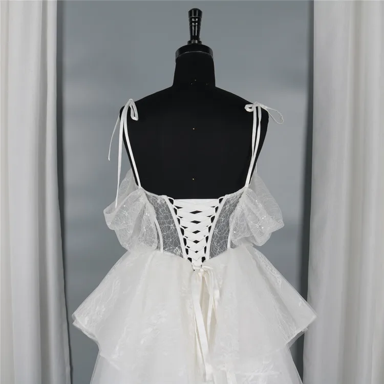 
High Quality Custom Sequined Dancing Lace Up Quinceanera Dress Ball Gowns Floor Length Wedding Dress 
