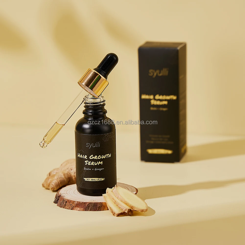 Customize Logo Biotin Human Hair Growth Serum Treatment Prevents Hair Loss Thinning Natural Ingredients Moisture The Scalp