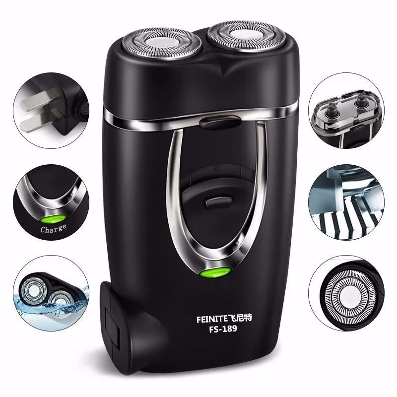 New Selling Wireless Shaver Two Heads Portable Man Electric Rechargeable Razor
