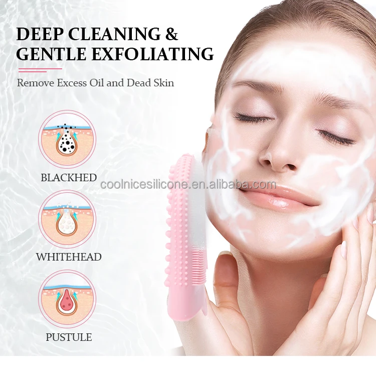 Massage Mitten  for Facial SPA Multifunction Bathing Tool Double-Sided Use Silicone Facial Brush Mitten