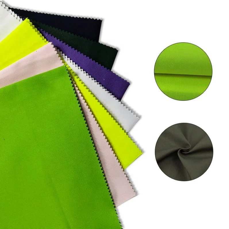 Clothes Underwear Fabric for Garment Factory Direct Elastic Yarn Lightweight Bamboo Woven Plain Dyed Cotton Nylon Spandex Kids