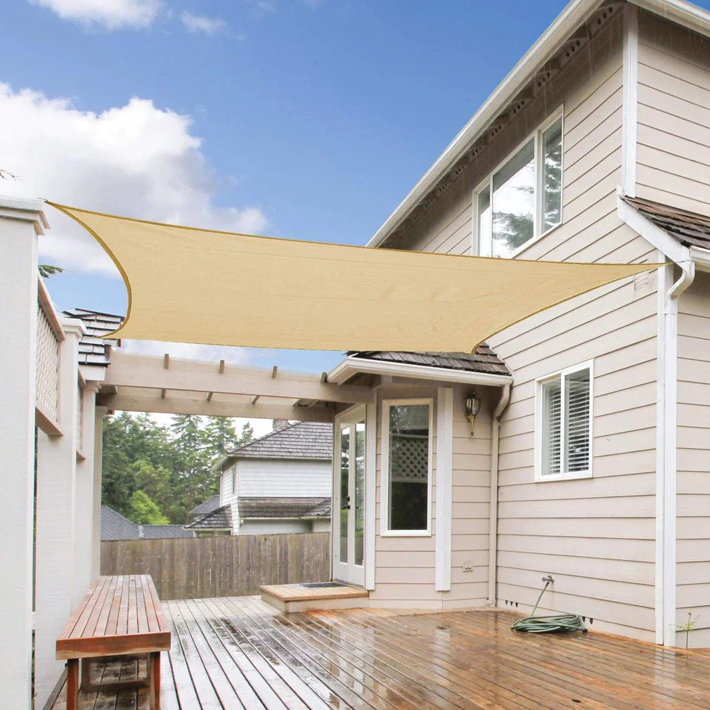 China waterproof dacron Oxford triangular square awning sunshade sail