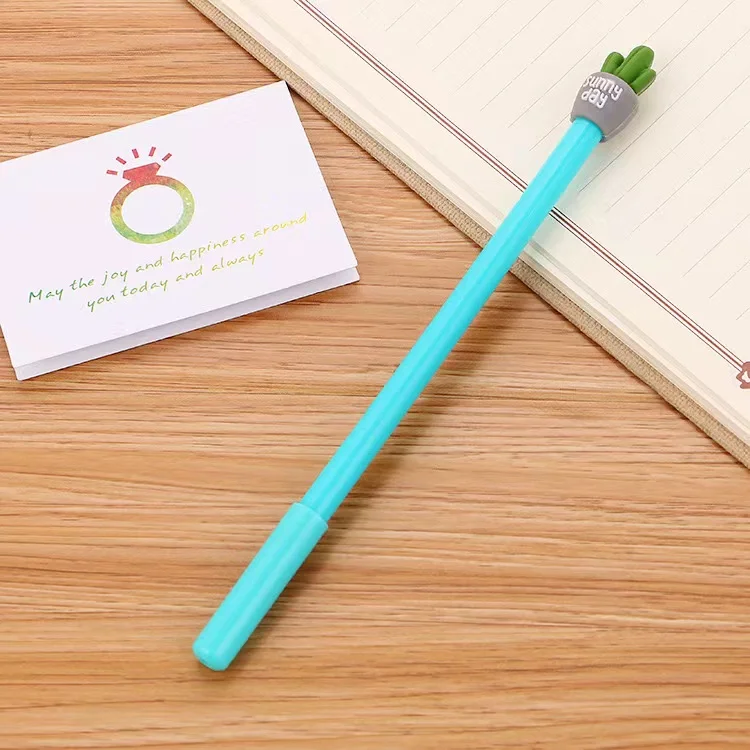 Student creative cactus super cute black pen Korean small fresh fleshy cute neutral pen