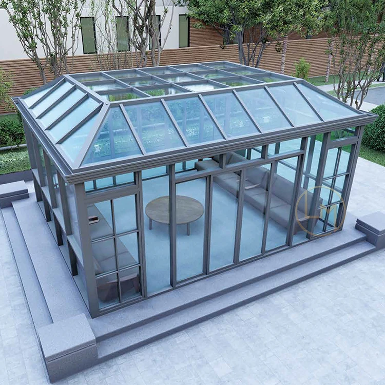 Modular Prefab Four Season Solarium Hollow Sun House Sunrooms Glass Room