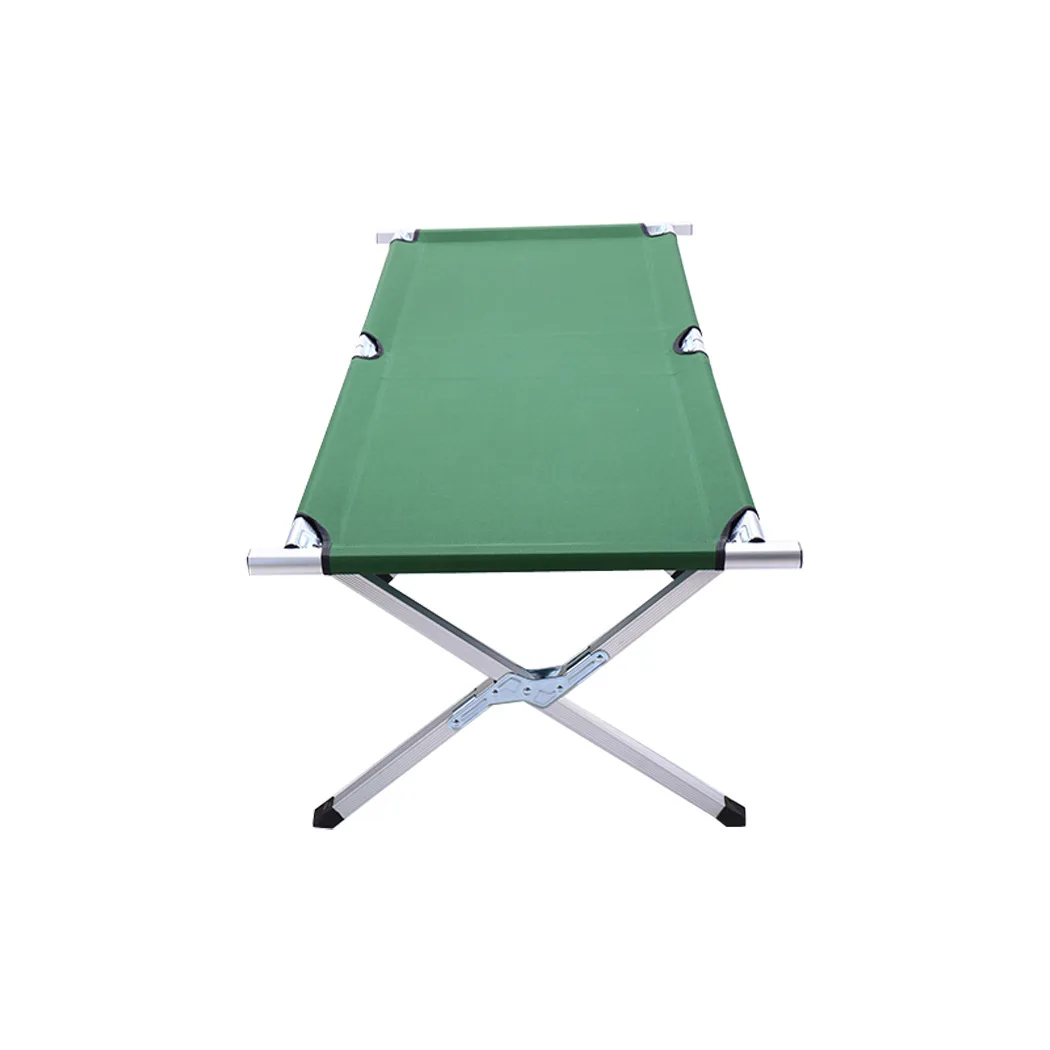 2023 Custom Logo and Design Easy to Setup Iron Portable Folding Catre Camping Bed for Patio Outdoor Sleep