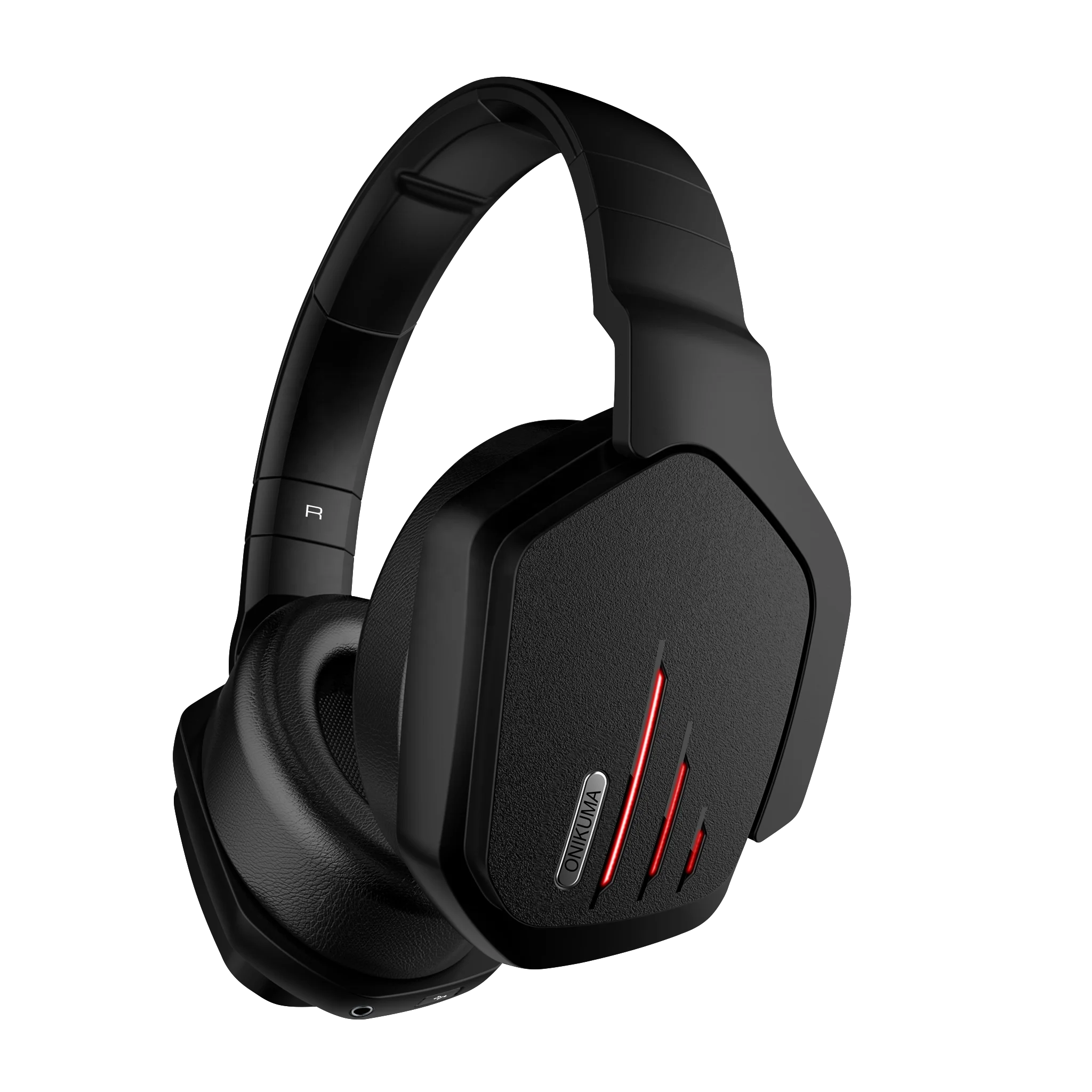 Onikuma B60 High Quality Comfortable Wearing Noise Cancellation Wireless Headphones Blue tooth Headset with LED