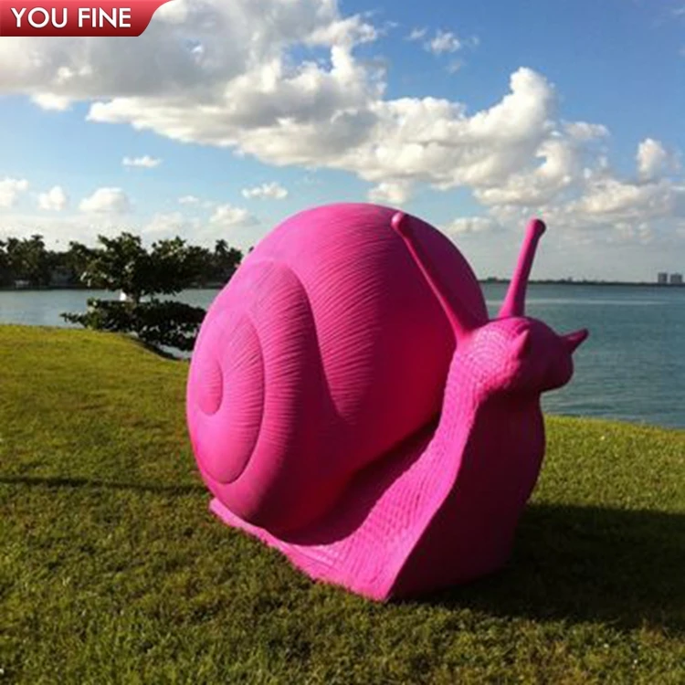 Уличная большая полимерная скульптура в виде животных из стекловолокна натуральную величину статуя улитки