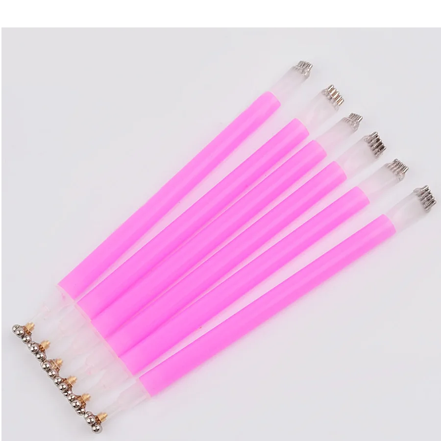 Nail Art Magnet Stick Cat Eyes Double Headed Magnet for Nail Gel Polish 3D Line Strip Flowers Effect Strong Magnetic Pen Tools