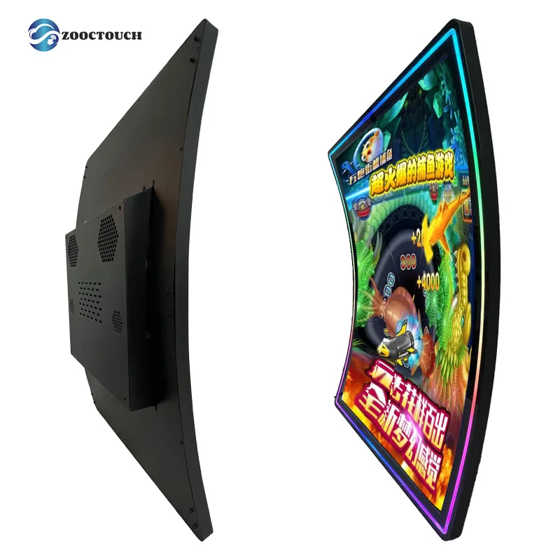 2024 High Quality 4k 1920*1080 Pcap 32 Inch Gaming Curved Touch Screen Monitor With Led Light