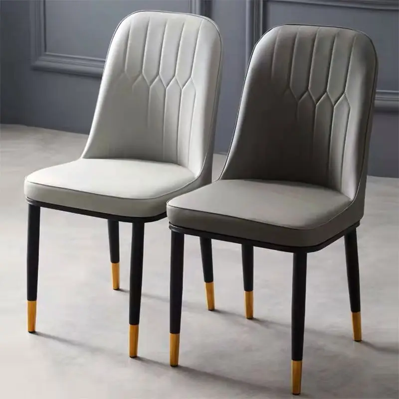 4 seater pizza shop dining table and chair hole back light luxury fashion pu dining chair nordic sipmple modern bar chair