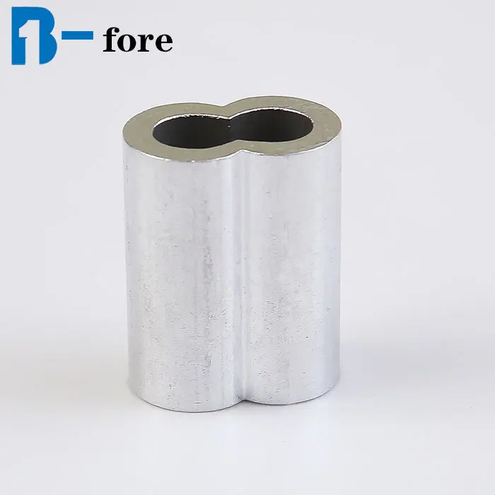 
Aluminum Sleeves Oval Double Hole hourglass shape ferrules for Crimping stainless steel Wire Rope ferrule 