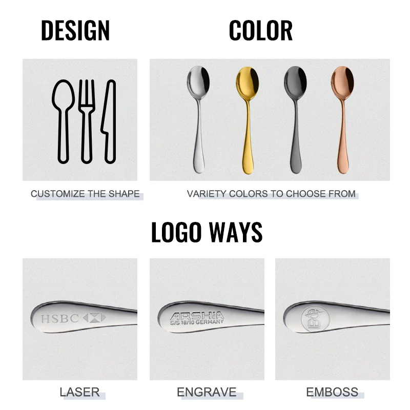 Low Price Custom black flatware 5 pcs stainless steel cutlery set luxury high quality knife fork and spoon set for restaurant