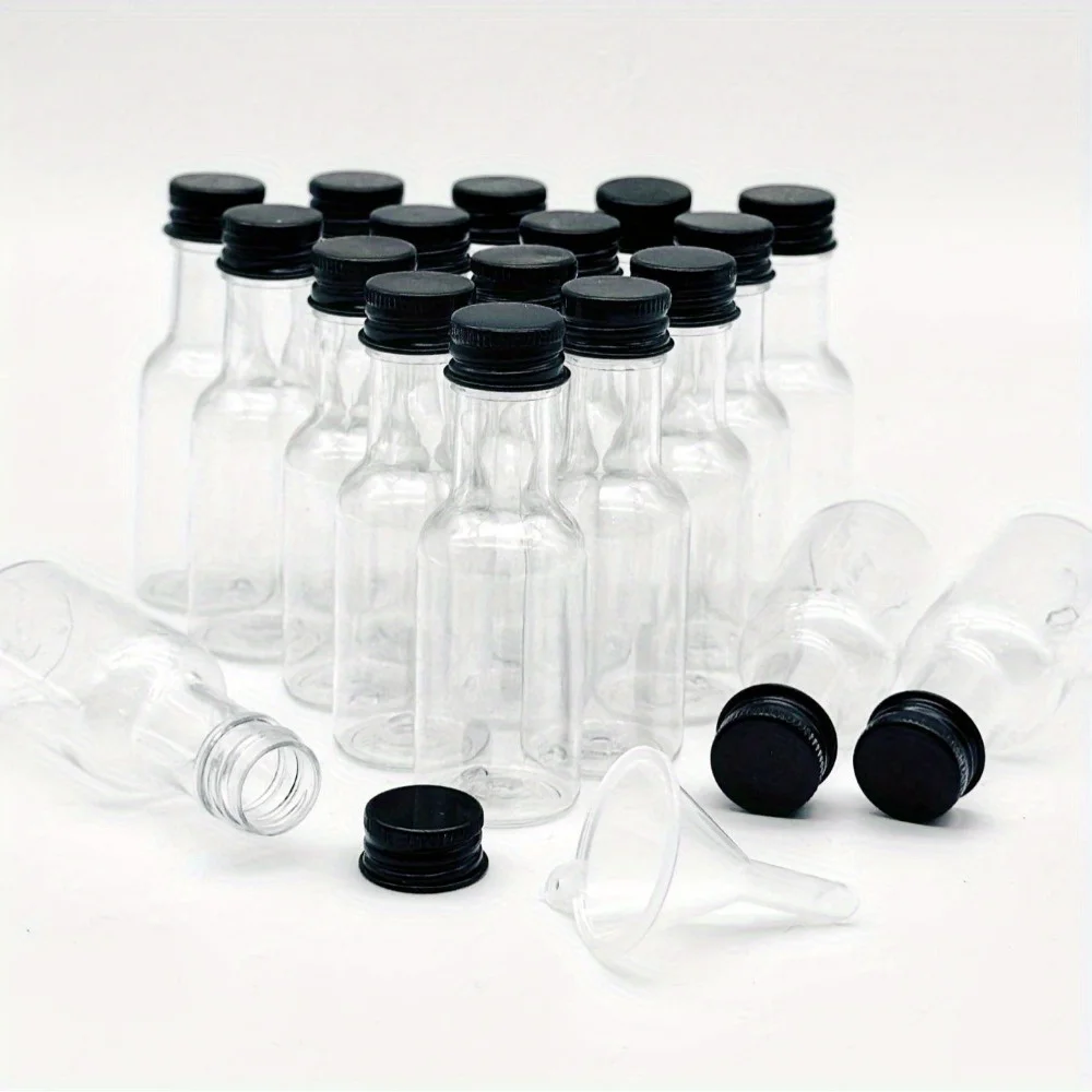 Wholesale 50ml Mini Small Sample Alcohol Juice Drinks Plastic Wine bottle Liquor Plastic Bottle With Screw Lid for Sale
