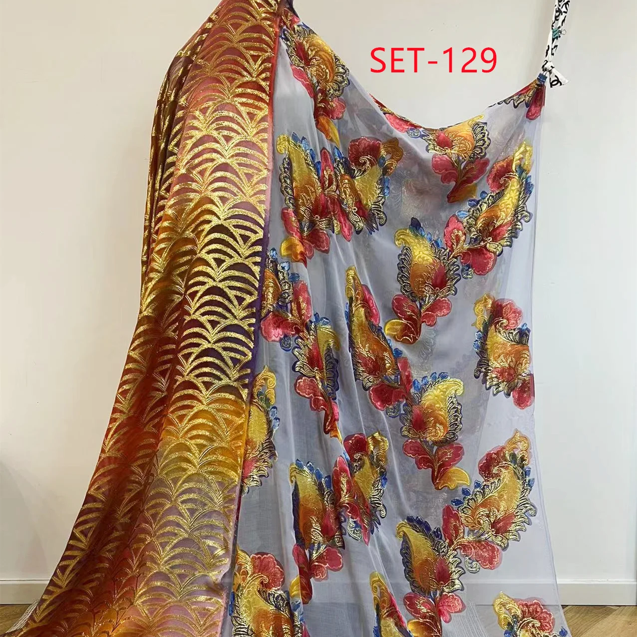 Best quality Somalian Fransanwi Dirac Garbasa Sets Metallic Silk Lurex Fabric Silk Fabric