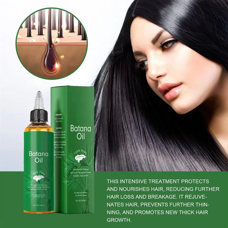OEM customized 118ml/bottle organic natural promote hair growth nourishing and thickening Batana Oil for men and women hair care