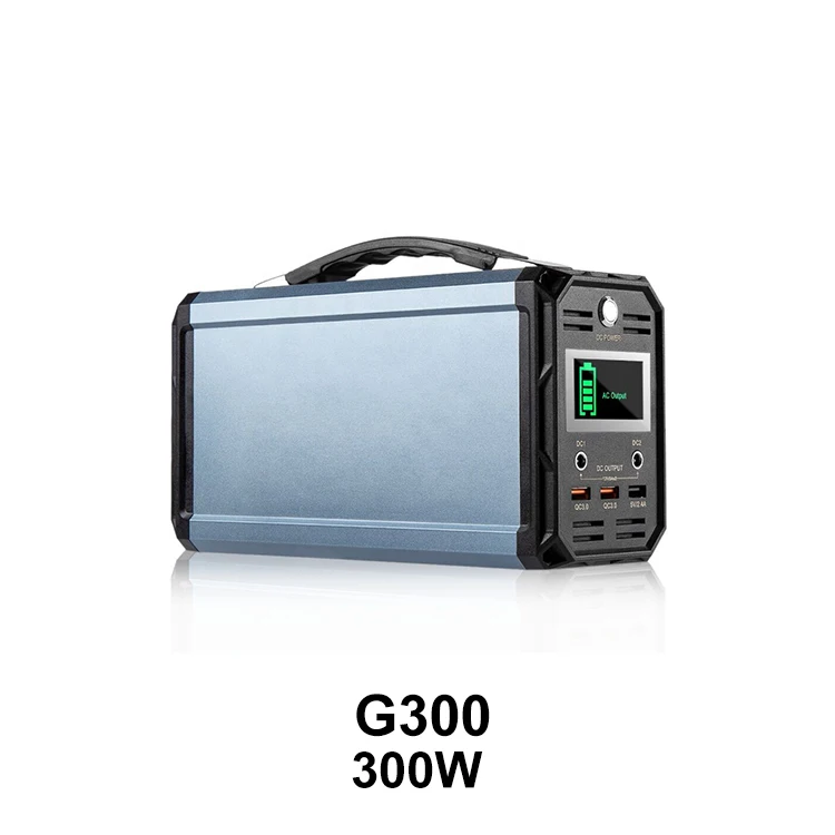 220V 300W Camping Emergency Home Outdoor Solar Power Bank Portable DC Power Station Mini Solar Generator G300