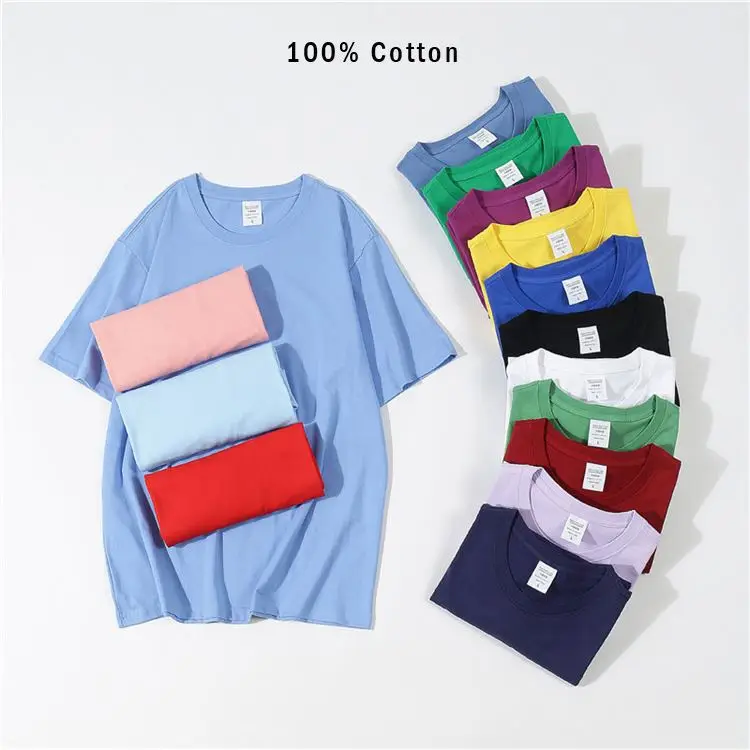 Short Sleeves Size Xxxxxxl T Shirts Vintage T Shirt Customize Shirts Wholesale Hot Summer Custom Logo 150gsm Solid Color Casual