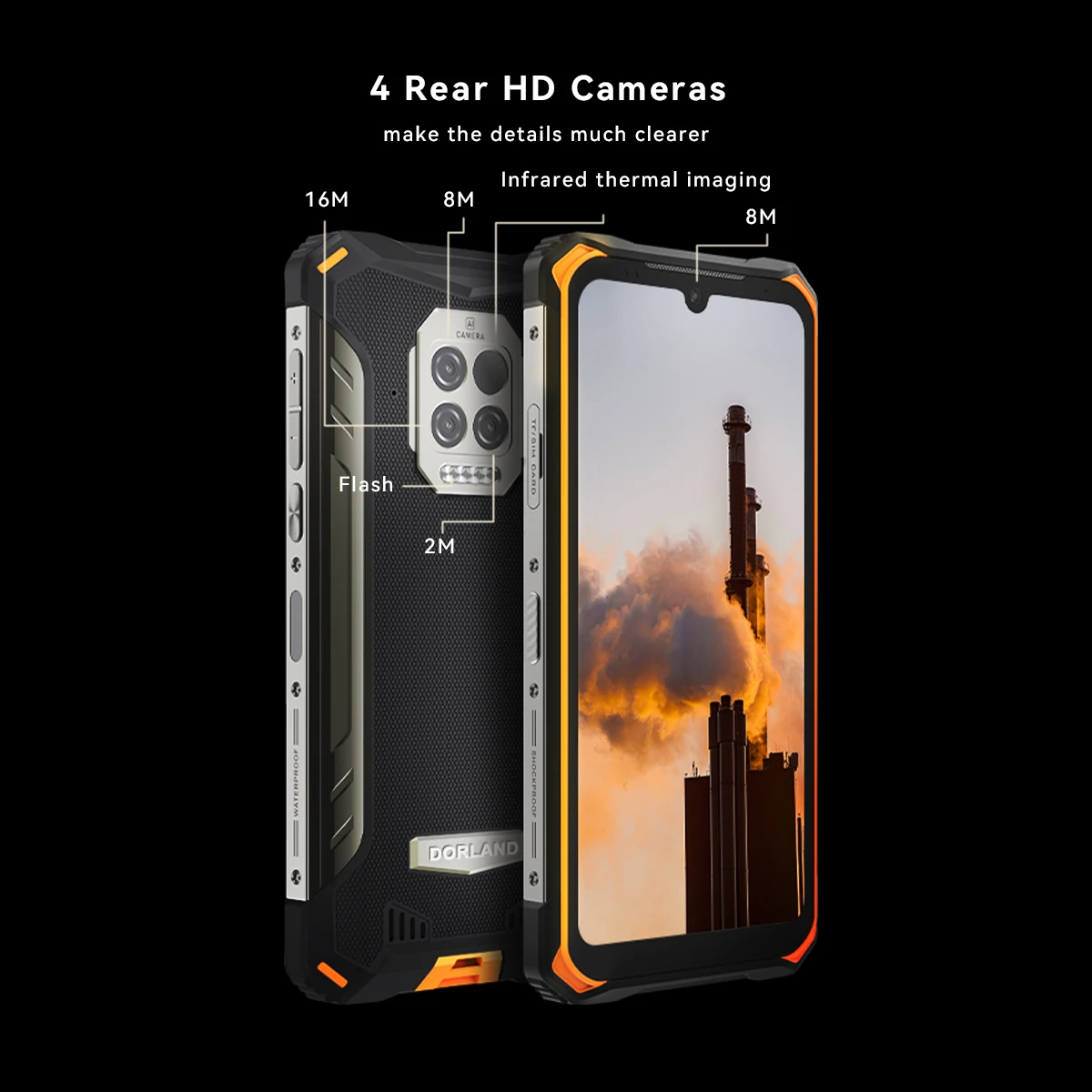 Dorland Smart Touch Screen EX_08 Water Proof Ip68 Waterpoof ex proof mobile phone