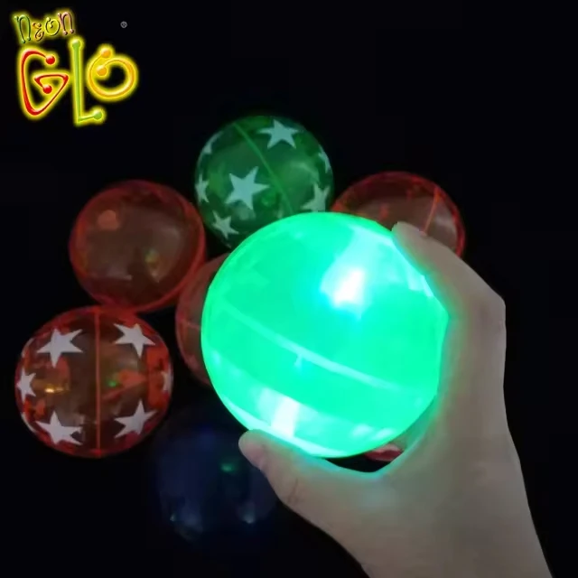 Wholesale Light Up Bouncy Ball Multi Color LED Light Up Juggling Balls Skill Game Toy Gifts Indoor Outdoor Games Ball Toys