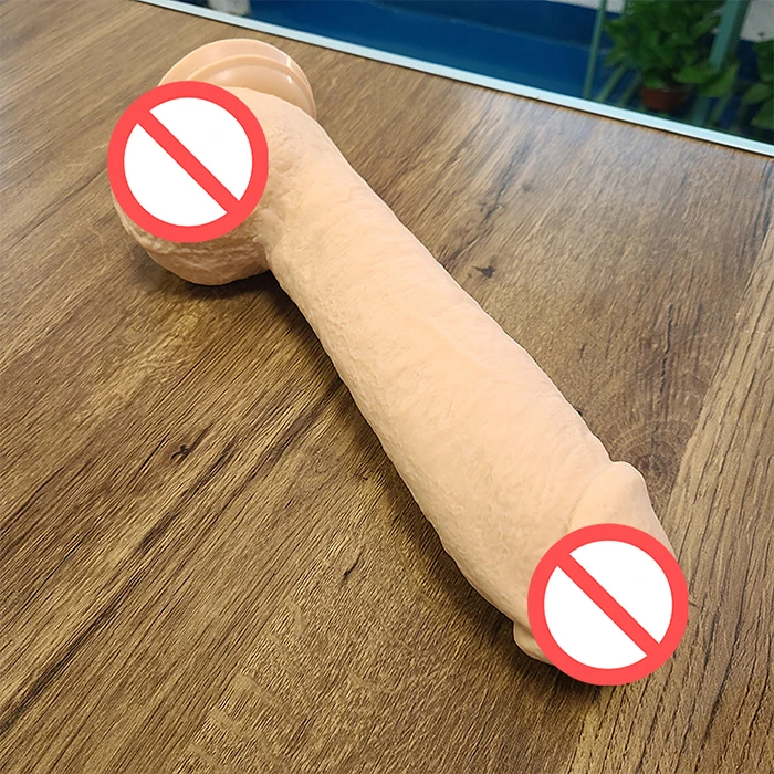 Oem Custom 30cm 50cm 60cm Large Skin Color Silicone Artificial Penis Flesh Extra Long Dildo